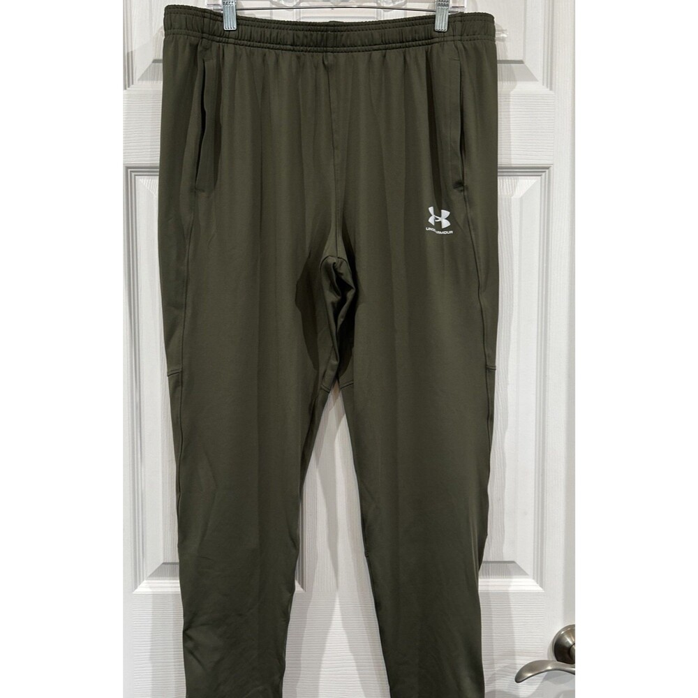 Under Armour Men's XL Rival Training Track Pants Olive Stretch Pull On